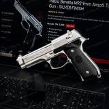 Pietro Beretta M92 9mm Airsoft Toy Gun - SILVER FINISH